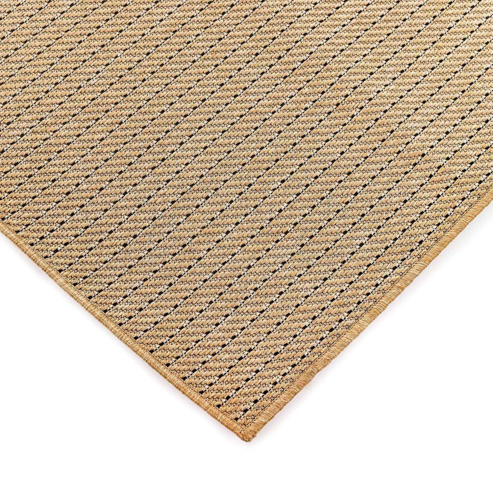 Carmel Texture Stripe Indoor/Outdoor Rug, Sand, 1'11"x7'6" Runner