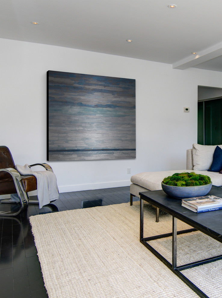 "Walberswick" UV Ink Print on Brushed  Aluminum, 40"x40"