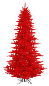 Vickerman 5.5'x42" Fir Tree, 794 Tips, Red