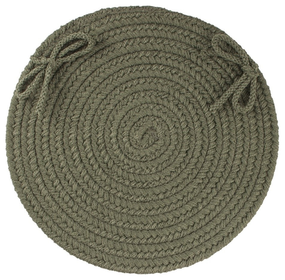 Rhody Rug Wearever Dark Sage Poly 15" Chair Pad