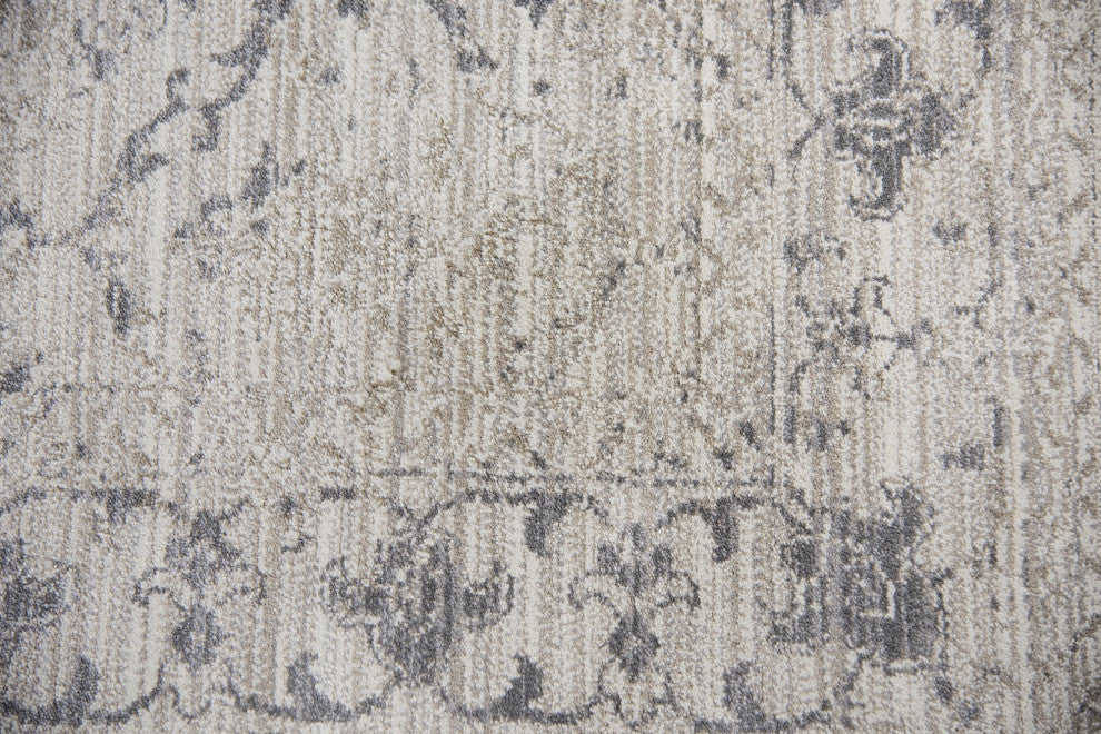 Panache PN6985 Natural Medallion Floral Area Rug, Rectangular 7'10"x10'10"