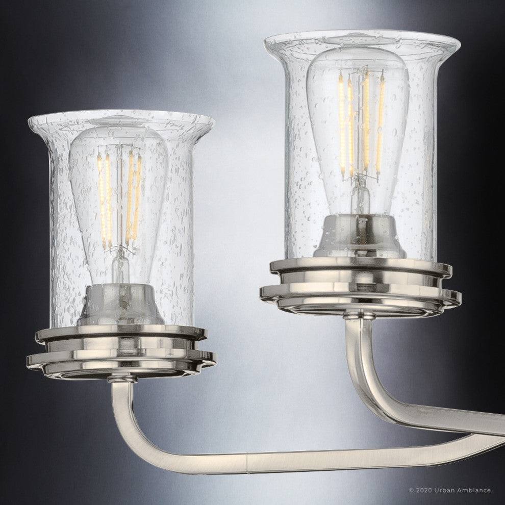 Luxury French Country Chandelier, Brushed Nickel, UHP3790