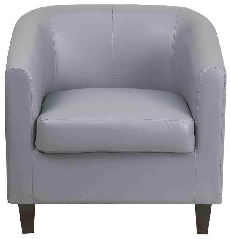 Gray Leather Lounge Chair