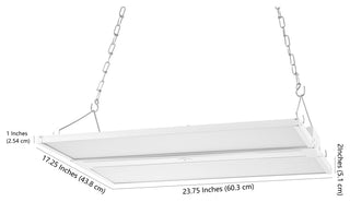 23.75" 220-Watt Integrated LED Motion Sensor 28600 Lumens 5000K, White