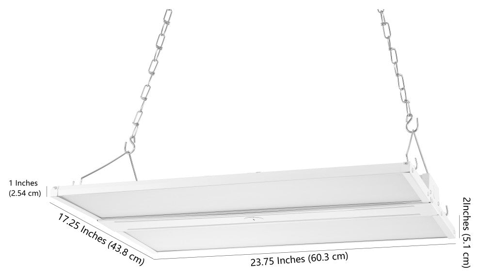 23.75" 220-Watt Integrated LED Motion Sensor 28600 Lumens 5000K, White