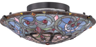 Quoizel TF1805SVB Two Light Flush Mount Carroll Vintage Bronze