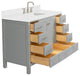 Ariel Cambridge 54" Single Rectangle Sink Vanity, Carrara Quartz