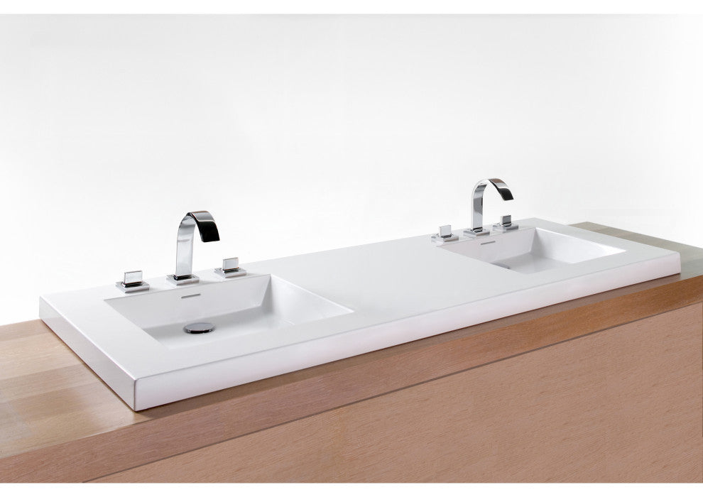 Lavatory Sink VCS 60 CUBE COLLECTION IN: 60.25x22x2, Glossy