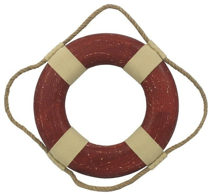Vintage Decorative Lifering, Red, 10''
