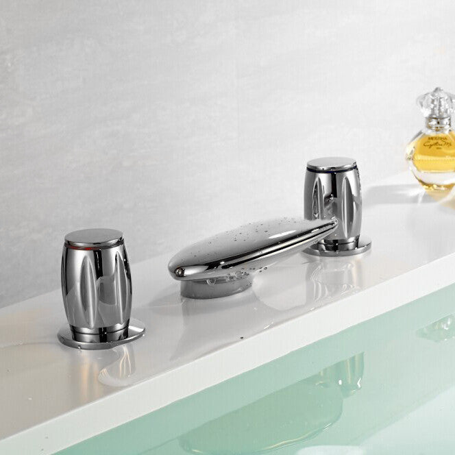 Fontana Verde Chrome European Waterfall Bathtub and Shower Faucet