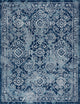 Tiera Transitional Damask Blue & Cream Rectangle Area Rug, 8'x10'