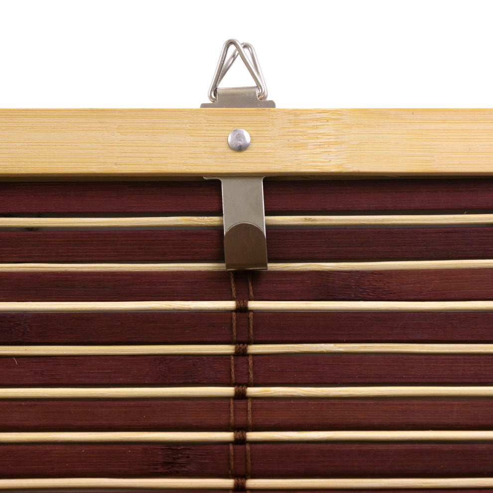 Bamboo Cordless Window Shade, Mahogany, 60" W
