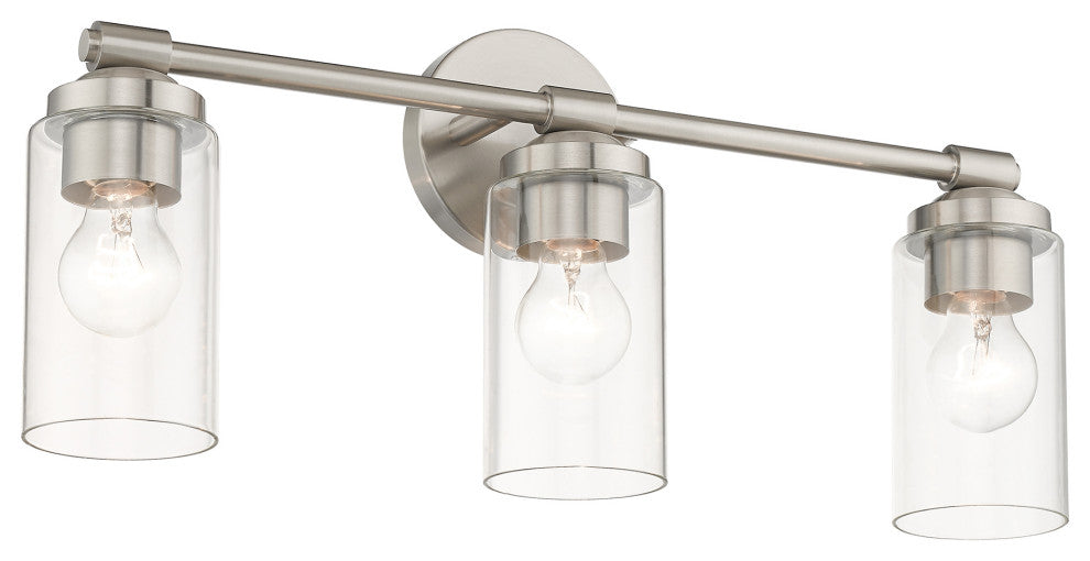 Whittier 3-Light Brushed Nickel Vanity Sconce