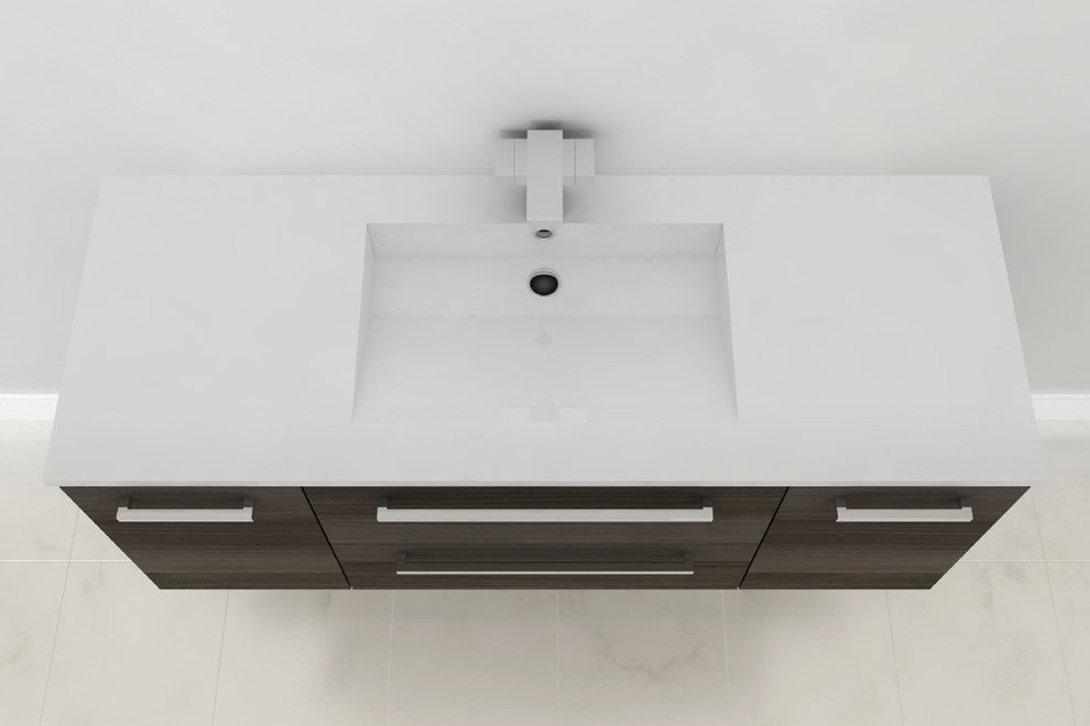 Silhouette Zambukka Wall-Mounted Vanity, 48"