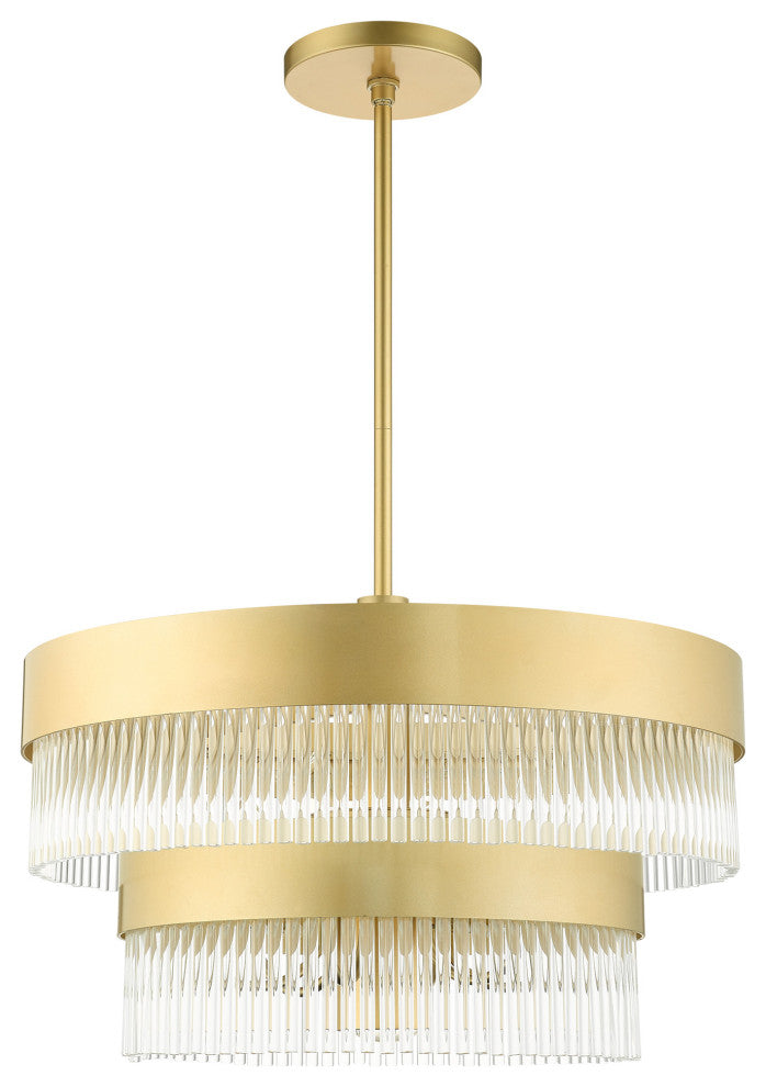 Livex Lighting Norwich 7 Light Soft Gold Chandelier