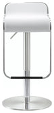 TOV Furniture Napoli White Stainless Steel Adjustable Barstool