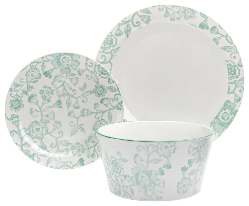 Claro Dusty Floral Salad Plate Set of 4