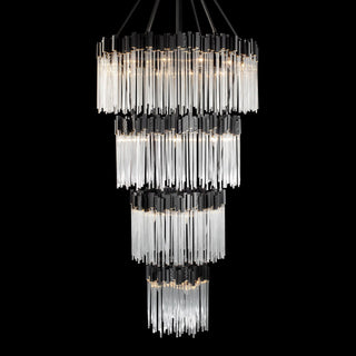 Varaluz 309C30 Matrix 30 Light 40"W Waterfall Chandelier - Matte Black