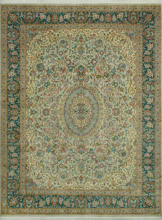 Pak-Persian Eduardo Gray/Green Rug, 9'2x12'1