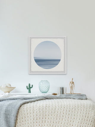 "Calm Blue Ocean" Framed Painting Print, 18x18