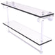 Pacific Grove 22" Double Groovy Glass Shelf with Towel Bar, Satin Chrome