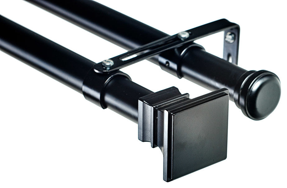 Versailles Double Rod in Black, 72''''