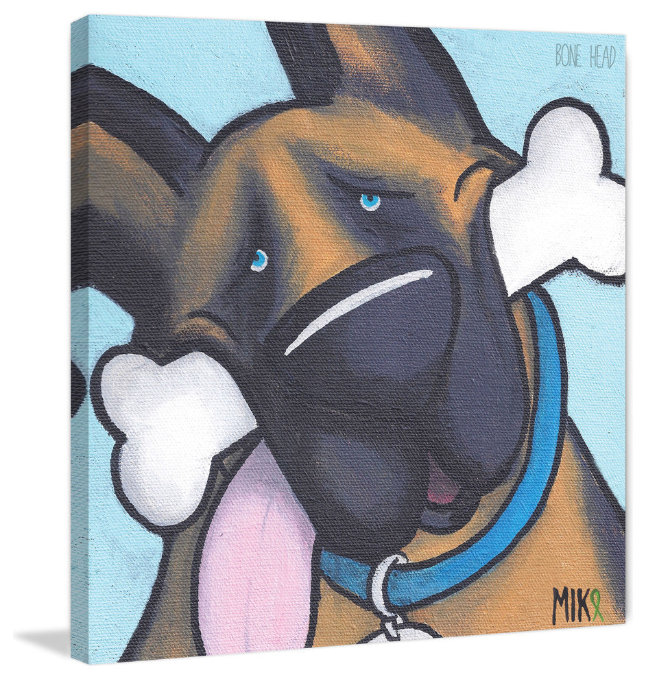 Marmont Hill, "Bonehead Shepherd" by Mike Taylor Print on Wrapped Canvas, 24x24