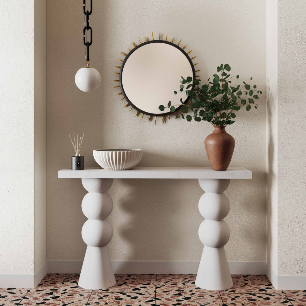 Lupita White Console Table
