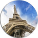 Fantastic View Of Paris Eiffel Tower From Ground, Round Wall Art, 23"