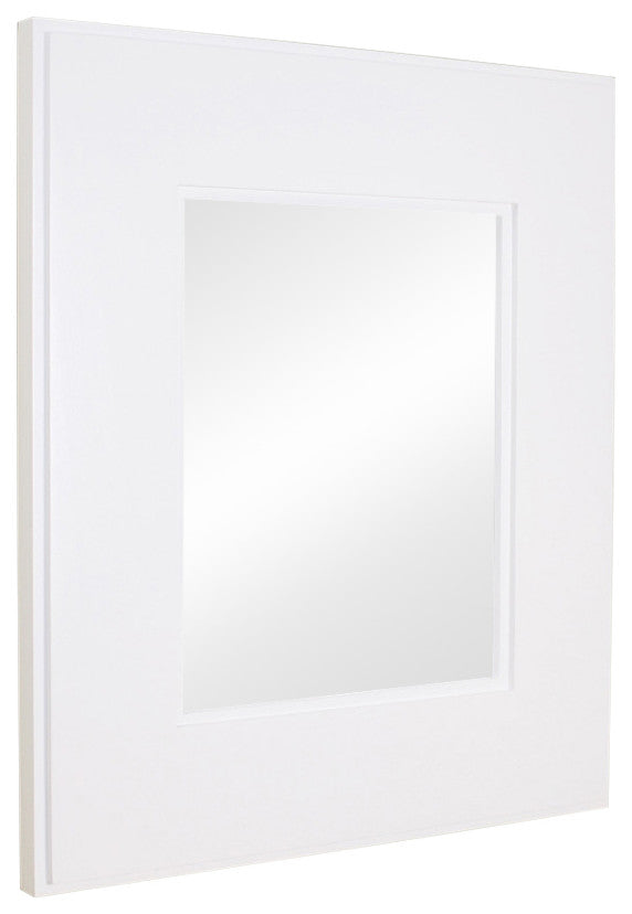 Compact Portrait 11"x14" Mirrored Medicine Cabinet by Fox Hollow Furnishings, Shaker White