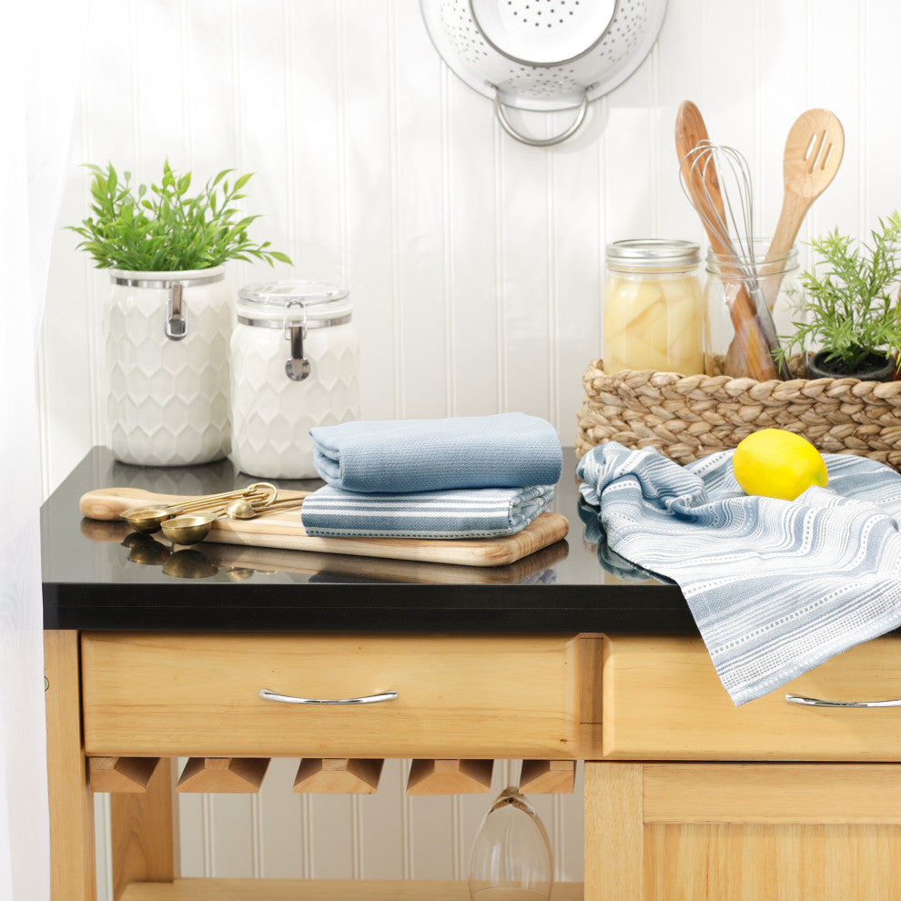 Stonewash Blue Urban Stripe Dishtowel (Set of 3)