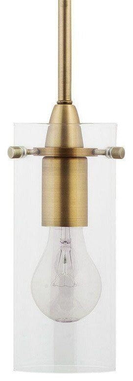 Effimero 1-Light Stem Hung Pendant Lamp, Satin Brass