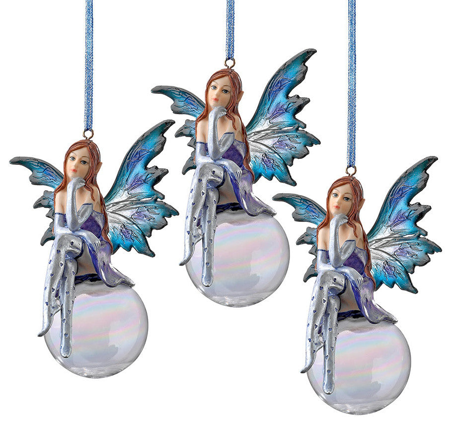 The Snow Fairy Goddess Holiday Ornament, Set of 3