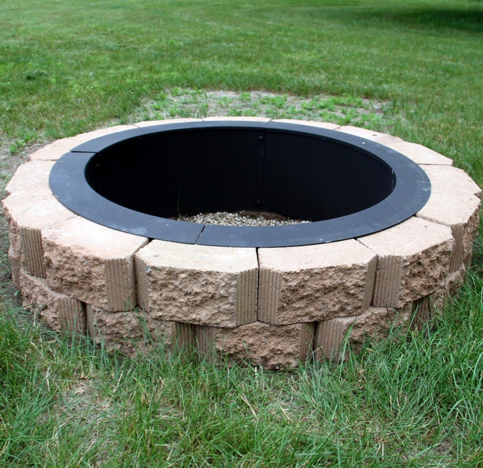 Sunnydaze Heavy-Duty Fire Pit Rim Liner, DIY Build your Own, 36" Diameter