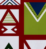 Decorative Holiday Placemat, Set of 4 Geometric, Red