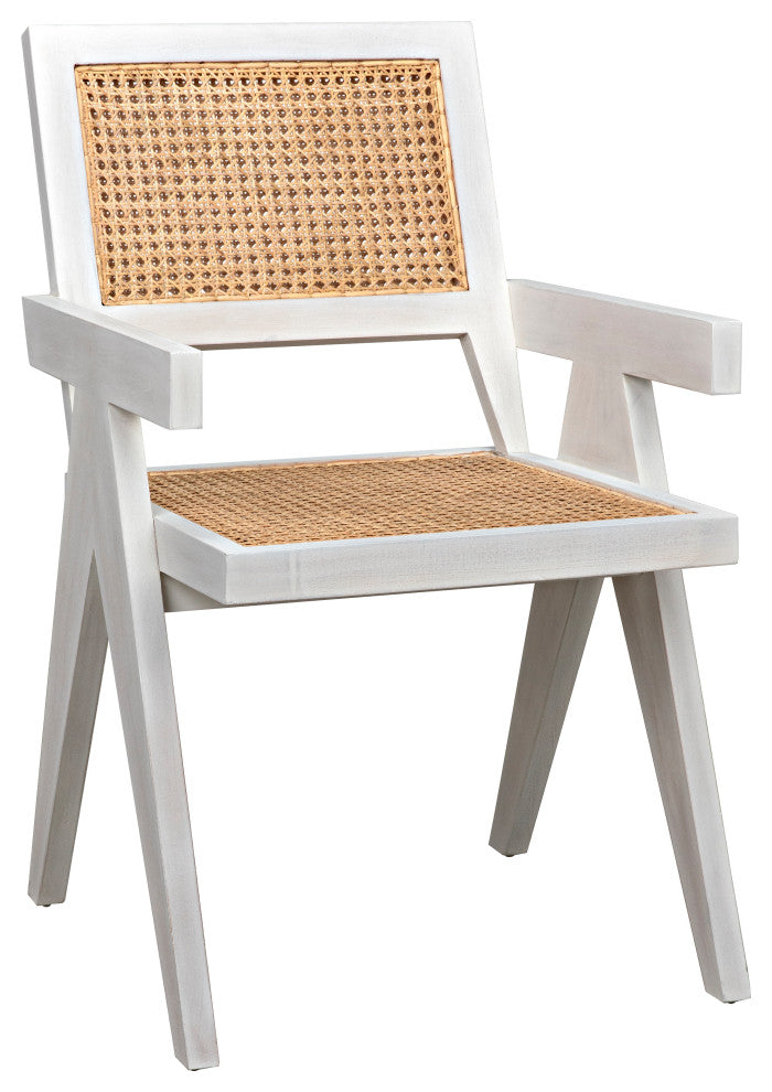 Jude Chair With Caning, White Wash