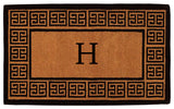 The Grecian Monogram Doormat, Extra-Thick 3'x6', Letter H