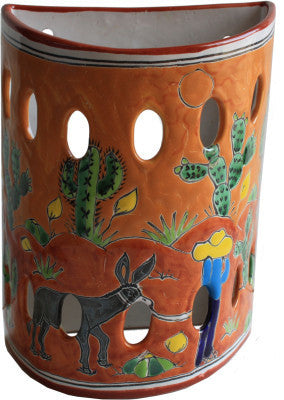 Desert Talavera Ceramic Sconce
