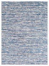 Monte Carlo Transitional Navy, Sky Blue Area Rug, 7'10"x10'3"