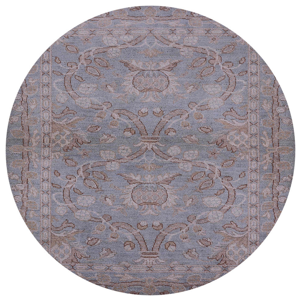 Ahgly Company Indoor Round Mid-Century Modern Area Rugs, 7' Round