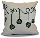 Decorative Holiday Pillow Geometric Print, Green, 16"x16"