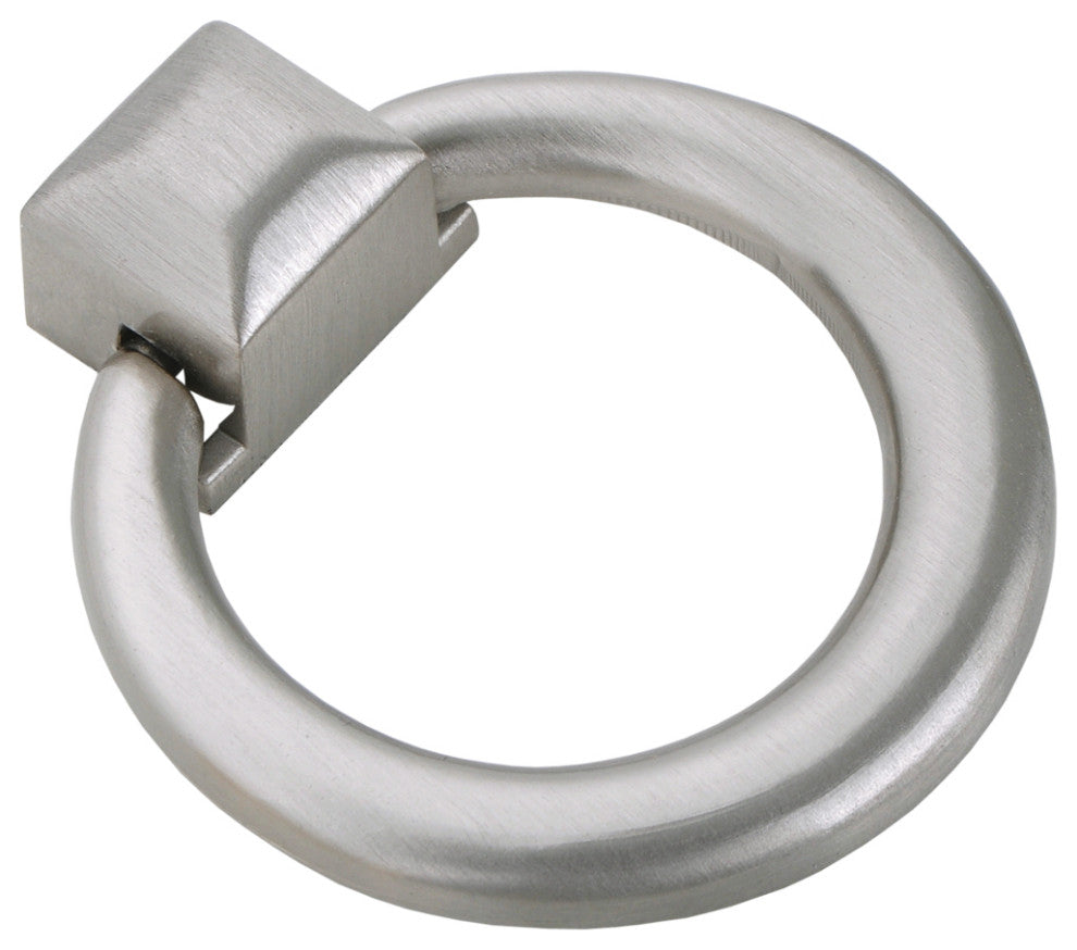 Utopia Alley Anello Ring Cabinet Pull, 1.6"x1.9", Brushed Nickel, 5 Pack
