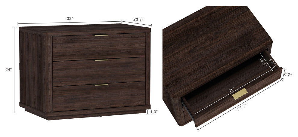 Manhattan Comfort Evelyn 32" Nightstand 4.0