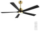 60 in LED Gold Ceiling Fan with Remote and Reversible DC Motor