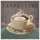 "Coffee and Co I Teal and Gray" Digital Paper Print by Janelle Penner, 26"x26"