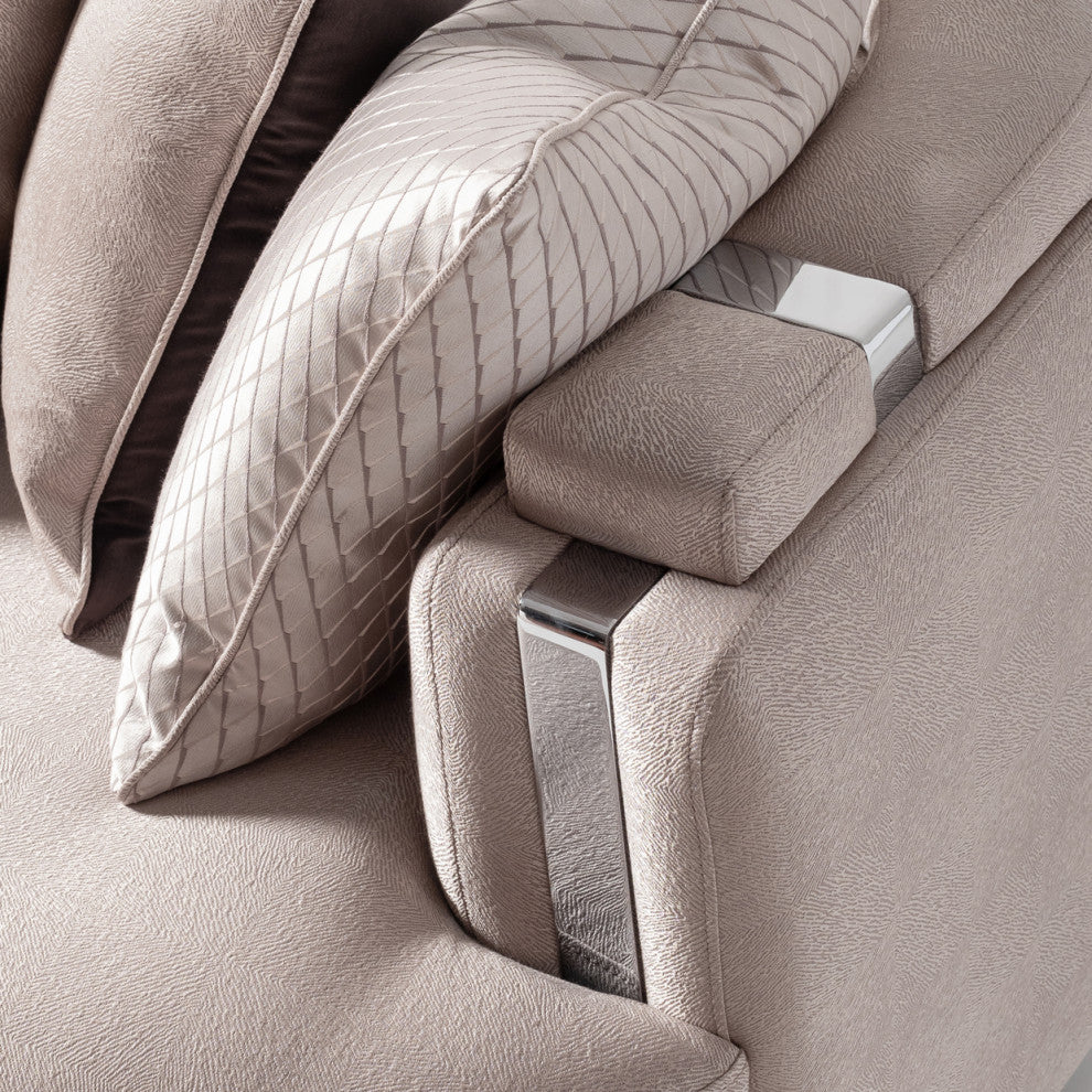 Carmela Mansion Sofa Zinc/Silver