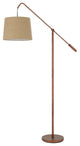 Benzara BM272212 68" Adjustable Arc Arm Metal Floor Lamp, Rustic Bronze