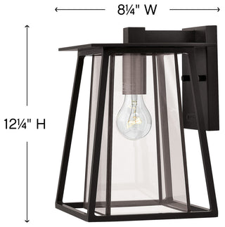 Hinkley Walker Small Wall Mount Lantern, Black