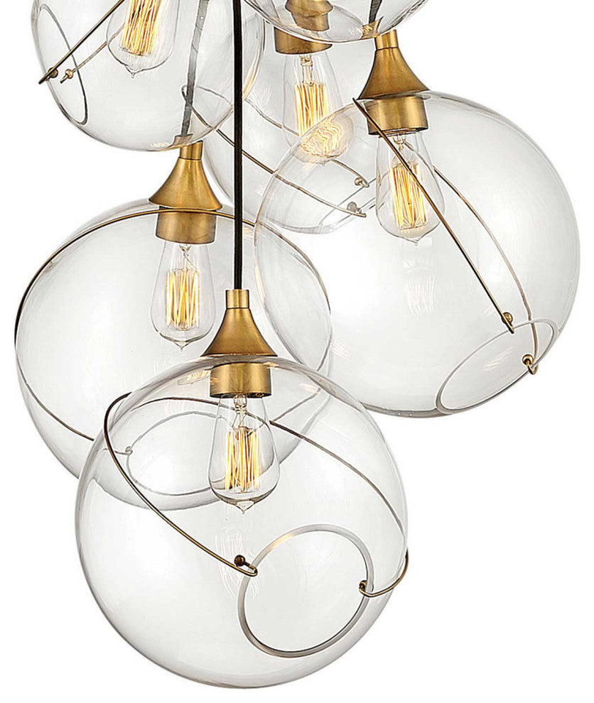 Hinkley Skye Medium Six Light Multi Tier, Heritage Brass