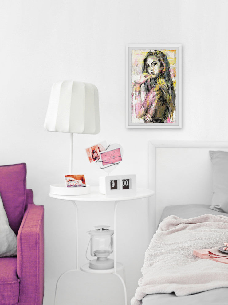 "Girl in Colors" Framed Painting Print, 30"x45"